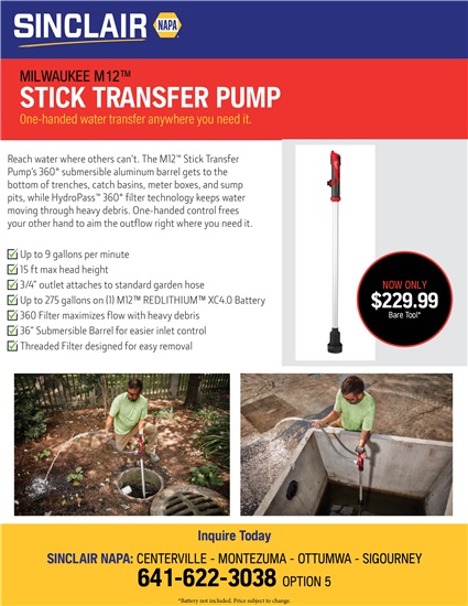 Milwaukee Transfer Pump Flyer
